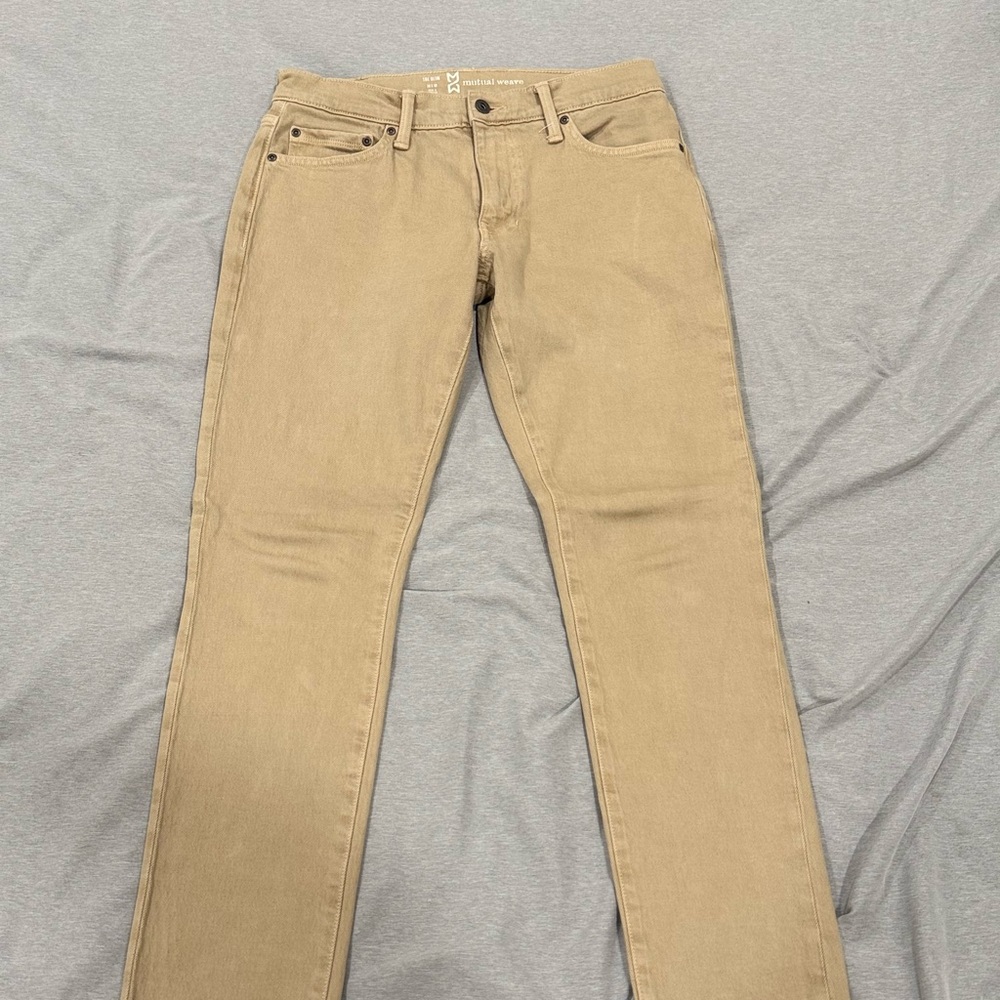 Men's Tan Straight Jeans